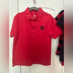 Lot of Primrose uniform polos - 3 red 3 navy 1 white 1 striped